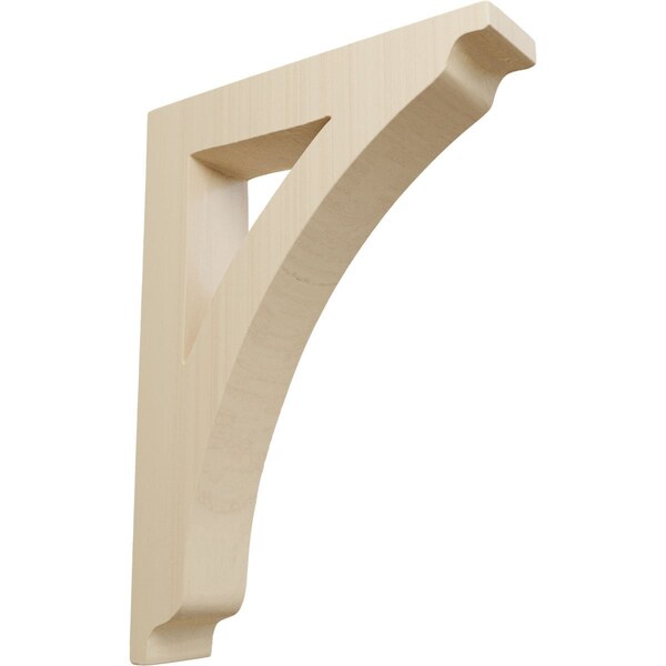 Ekena Millwork 1 3/4"W x 7 1/2"D x 10 1/2"H Medium Thorton Wood Bracket, Rubberwood - BKTW01X07X10THRW