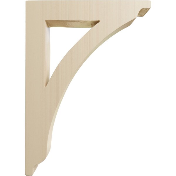 Ekena Millwork 1 3/4"W x 7 1/2"D x 10 1/2"H Medium Thorton Wood Bracket, Rubberwood - BKTW01X07X10THRW