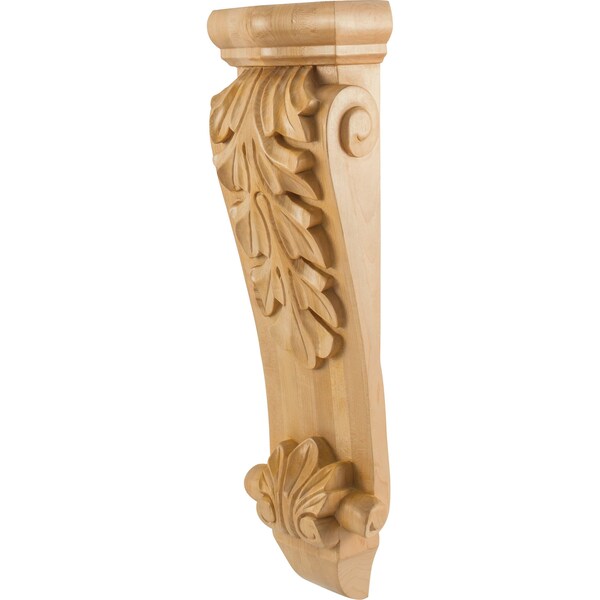 Hardware Resources 7" Wx3-3/4"Dx22"H Cherry Low-profile Acanthus Corbel - CORK-4CH