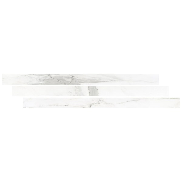 Msi LVT Trim, LVT, White-Cool, 94 in L, 1.77 in W, Low Gloss - ZOR-LVT-TR-0626