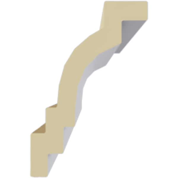 Ekena Millwork 3"H x 2"P x 3 5/8"F x 94 1/2"L Traditional Smooth Crown Moulding - MLD03X02X03TR