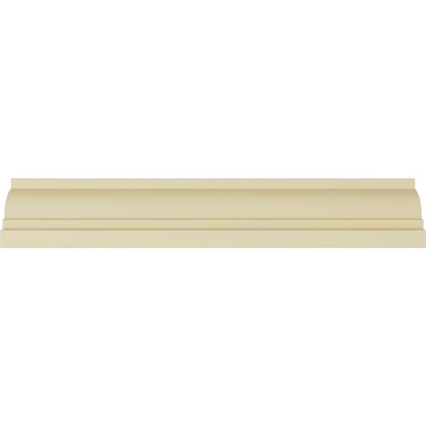 Ekena Millwork 3"H x 2"P x 3 5/8"F x 94 1/2"L Traditional Smooth Crown Moulding - MLD03X02X03TR