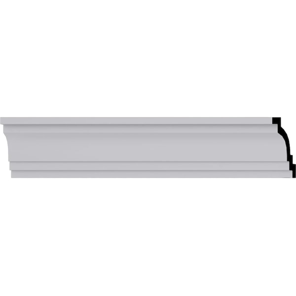 Ekena Millwork 3"H x 2"P x 3 5/8"F x 94 1/2"L Traditional Smooth Crown Moulding - MLD03X02X03TR