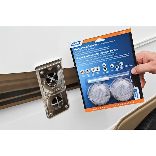 Camco FLYING INSECT SCREEN-FUR200, SUBURBAN, DUOTHERM, 2PK, BLISTER - 42141