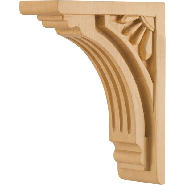Hardware Resources 2" Wx4-5/8"Dx6"H Alder Art Deco Corbel - COR5-1ALD