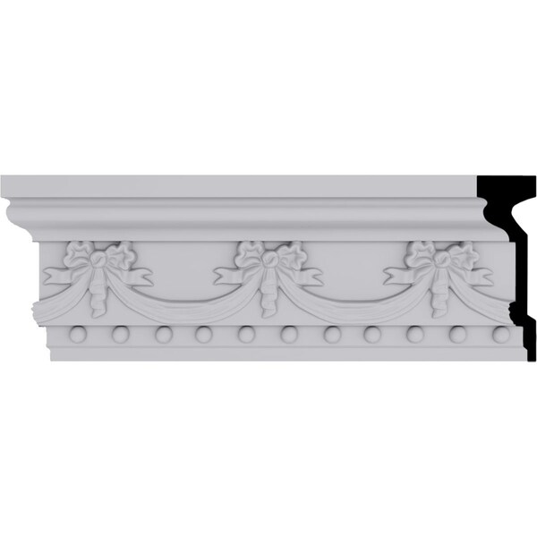 Ekena Millwork Chair Rail Moulding, Polyurethane, 94-1/2 in L, 6-1/4 in H, Factory Primed - MLD06X02FE