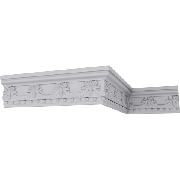 Ekena Millwork Chair Rail Moulding, Polyurethane, 94-1/2 in L, 6-1/4 in H, Factory Primed - MLD06X02FE