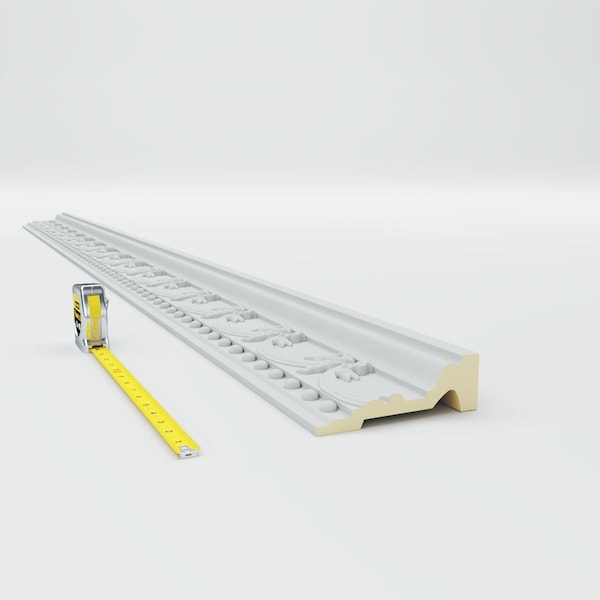 Ekena Millwork Chair Rail Moulding, Polyurethane, 94-1/2 in L, 6-1/4 in H, Factory Primed - MLD06X02FE