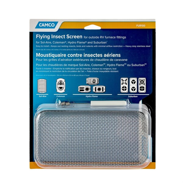 Camco FLYING INSECT SCREEN-FUR100, COLMA, SUB, SOLAIRE, HYDR, BLISTER - 42140