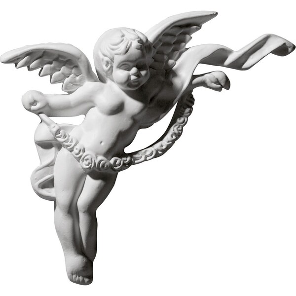 Ekena Millwork 5 1/8"W x 6 5/8"H x 1 1/8"P Angel Onlay, Left - ONL05X06X01AN-L