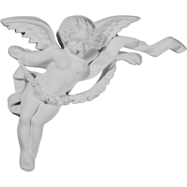 Ekena Millwork 5 1/8"W x 6 5/8"H x 1 1/8"P Angel Onlay, Left - ONL05X06X01AN-L