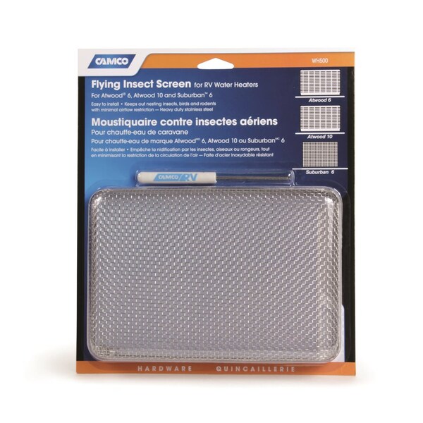 Camco FLYING INSECT SCREEN-WH500, ATWOOD 6-10, SUB 6 GAL, BLISTER - 42145