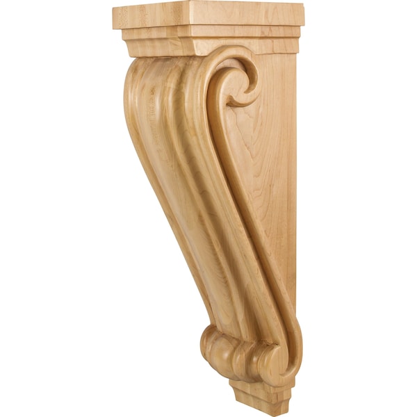 Hardware Resources 6-3/4" Wx7-5/8"Dx22"H Oak Scrolled Corbel - CORC-3OK
