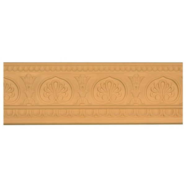 Osborne Wood Products 4 x 4 x 96 Flower & Urn Crown Moulding in Basswood - 892006BAS