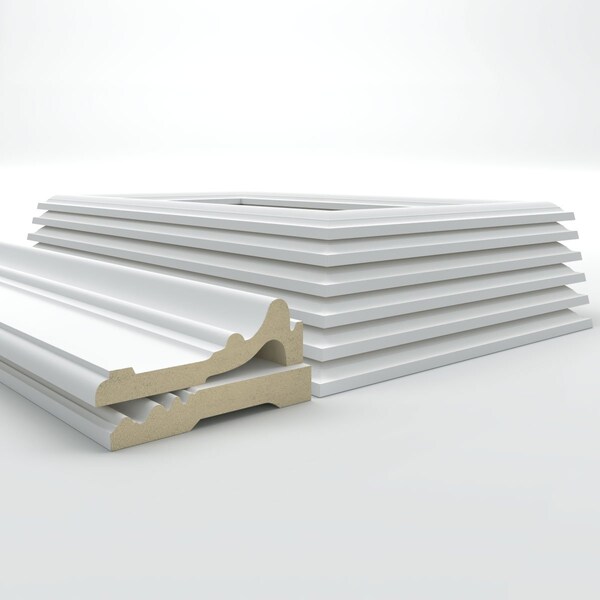 Ekena Millwork 94 1/2"L (Adjustable 36"H to 40"H) Ashford Square Panel Traditional Wainscot Paneling Kit - WPKUSQ101P036