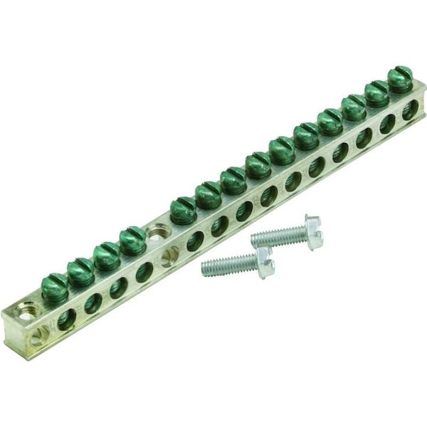 Kit de barra de tierra EATON, 569 pulgadas de largo, 14 terminales, cable de 14 a 4 AWG - GBKP14P