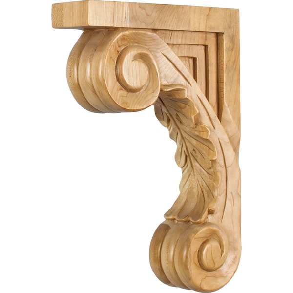 Hardware Resources 2-5/8" Wx9"Dx13-1/8"H Alder Scrolled Acanthus Corbel - CORS-ALD