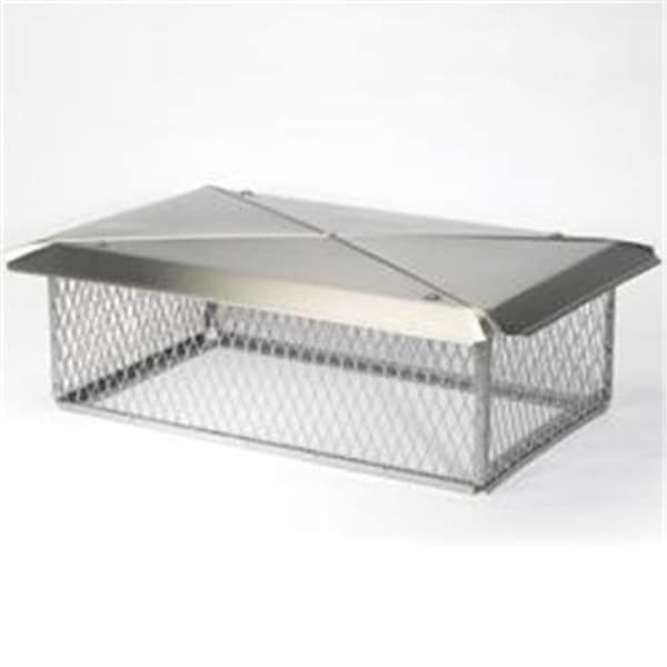 Integra Miltex Gelco 11742 1722 17 Inch  x 22 Inch  Gelco Stainless Steel Multi-flue Chimney Protector Cap W/swingtabs  10 Inch  High  3/4 Inch  Mesh - 11742
