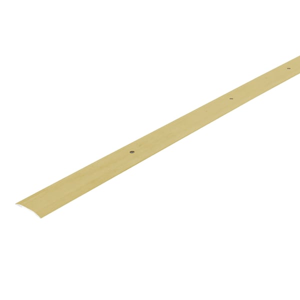 M-D Building Products Aluminum, Satin Brass, 144 in L, 1.25 in W - 06999