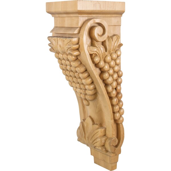 Hardware Resources 6-3/4" Wx7-5/8"Dx22"H Rubberwood Grape Corbel - CORAA-3RW