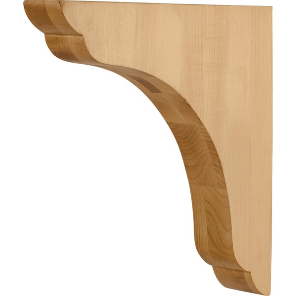 Hardware Resources 1-3/4" Wx10"Dx10-1/16"H Hard Maple Scalloped End Corbel - COR46-4-HMP