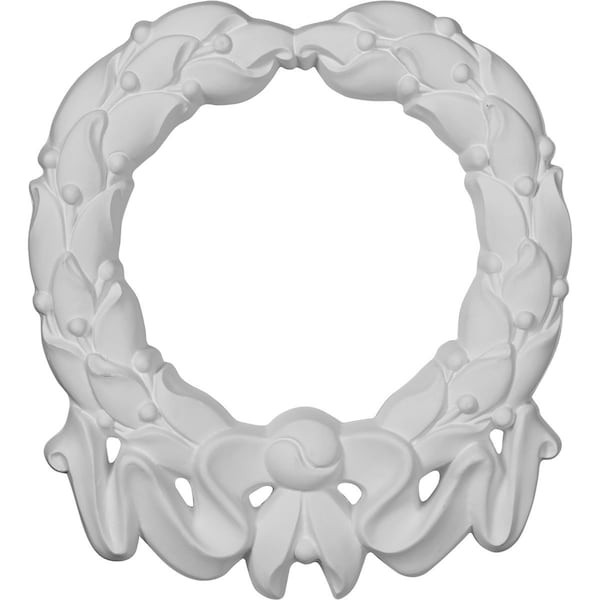 Ekena Millwork 8 5/8"W x 7 7/8"H x 3/4"P Dublin Wreath Center Onlay - ONL08X07DU