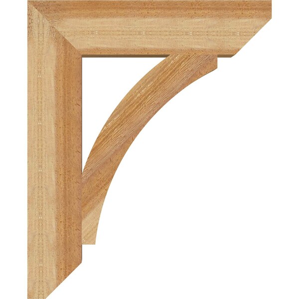 Ekena Millwork Thorton Slat Rough Sawn Bracket, Western Red Cedar, 4"W x 18"D x 22"H - BKT04X18X22THR06RWR