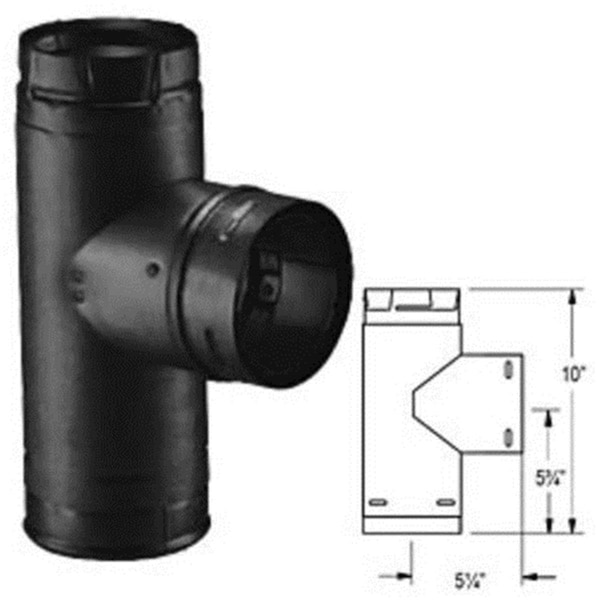 Duravent 4 in. PelletVent Pro Double Clean Out CapBlack - 3589581