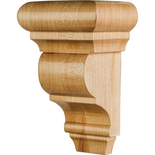 Hardware Resources 3" Wx2-1/2"Dx5"H White Birch Smooth Corbel - CORG-5-WB