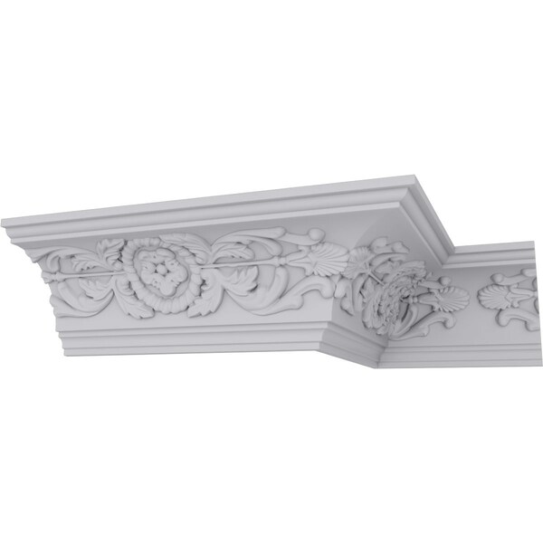 Ekena Millwork 3 7/8"H x 3 3/4"P x 5 3/8"F x 94 1/2"L, (12" Repeat), Medway Crown Moulding - MLD04X04X05ME