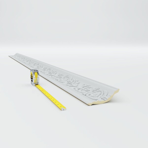 Ekena Millwork 3 7/8"H x 3 3/4"P x 5 3/8"F x 94 1/2"L, (12" Repeat), Medway Crown Moulding - MLD04X04X05ME