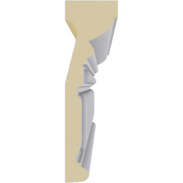 Ekena Millwork 4 3/4"H x 1 3/8"P x 94 1/2"L Seville Bead & Barrel Chair Rail - MLD04X01SE