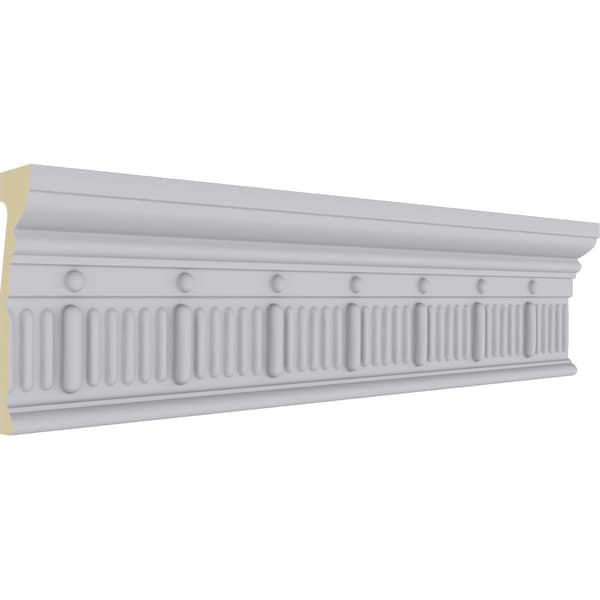 Ekena Millwork 4 3/4"H x 1 3/8"P x 94 1/2"L Seville Bead & Barrel Chair Rail - MLD04X01SE