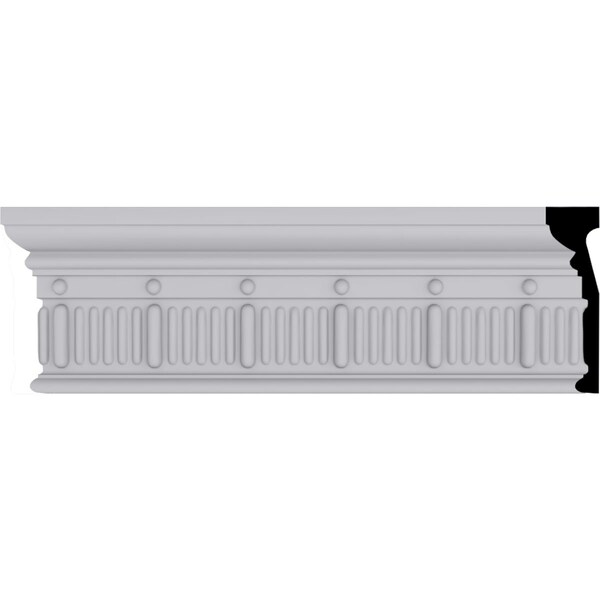 Ekena Millwork 4 3/4"H x 1 3/8"P x 94 1/2"L Seville Bead & Barrel Chair Rail - MLD04X01SE