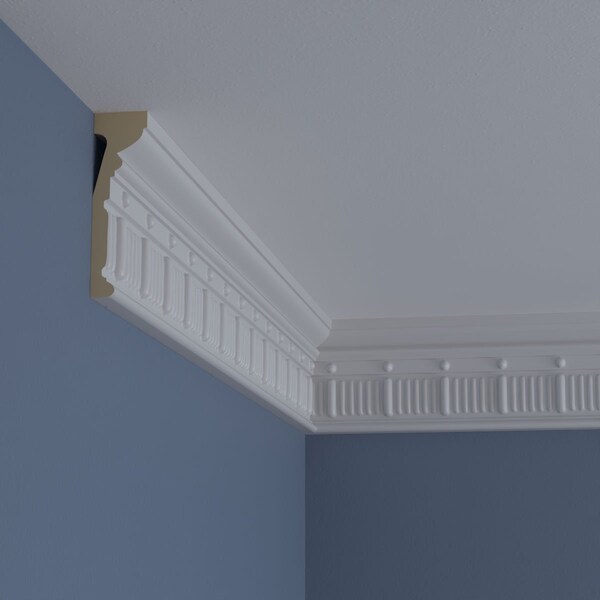 Ekena Millwork 4 3/4"H x 1 3/8"P x 94 1/2"L Seville Bead & Barrel Chair Rail - MLD04X01SE