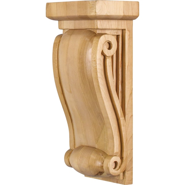 Hardware Resources 4-1/2" Wx3"Dx10"H Rubberwood Neo Gothic Corbel - COR17-1RW