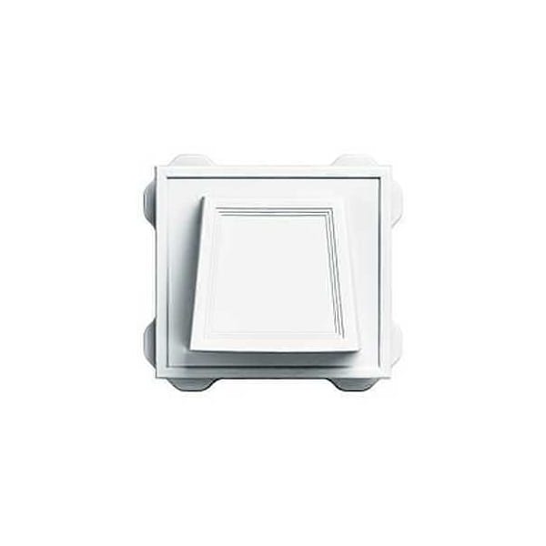 Builders Edge BUILDERS EDGE 140016774001 Hooded Ventilator, 4 in, White - 140016774001