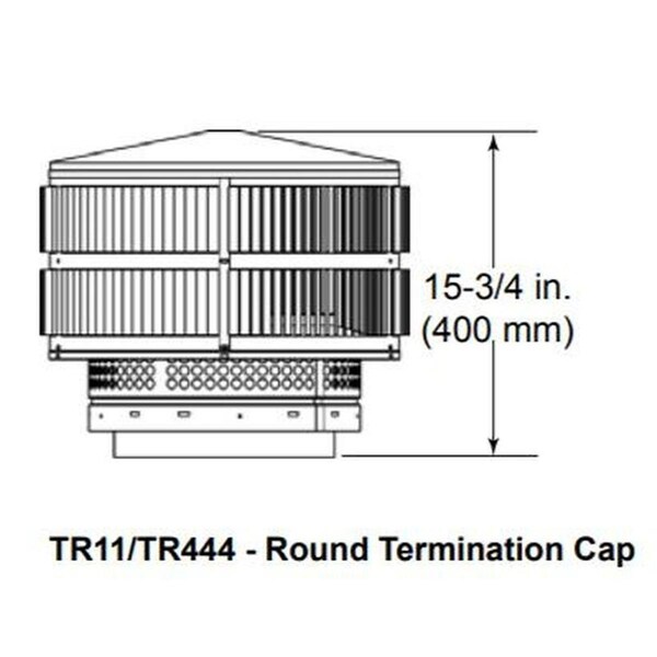 Majestic Pet Majestic Round Termination Cap with Storm Collar - MA81513