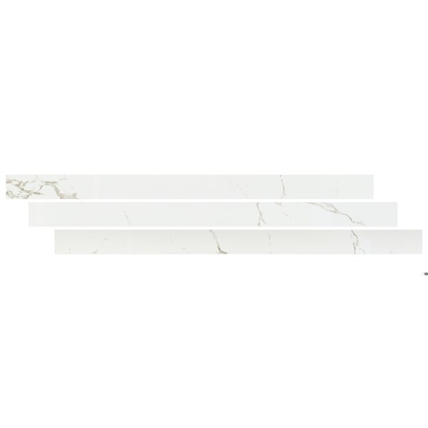 Msi LVT Trim, LVT, White-Cool, 94 in L, 1.77 in W, Low Gloss - ZOR-LVT-TR-0648
