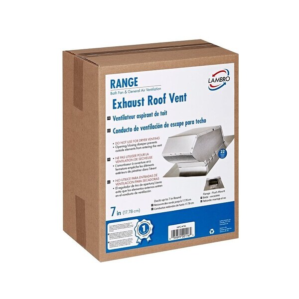 Lambro Lambro 116 Roof Cap, Aluminum, For Up to 7 in Round Ducts - 116