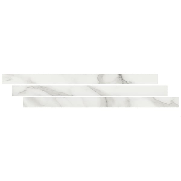 Msi LVT Trim, LVT, White-Cool, 94 in L, 1.77 in W, Low Gloss - ZOR-LVT-TR-0634