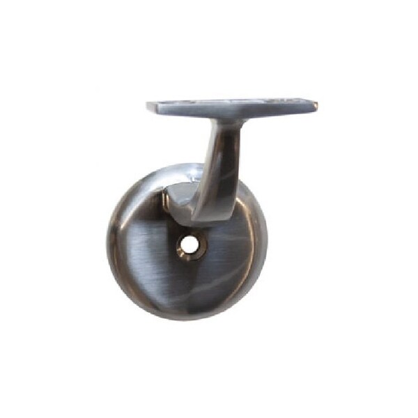 Orca Hardware Heavy Duty Handrail Bracket With Round Base, Zinc Alloy, US26D Satin Chrome Finish - TH-10XL-26D