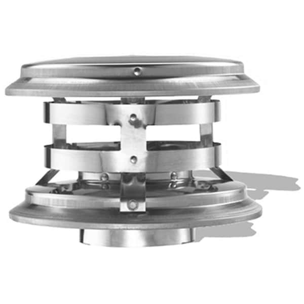 Blueprints 3PVL-VCR 3 in. Pellet Vent Vertical Cap, Round - BL2670559