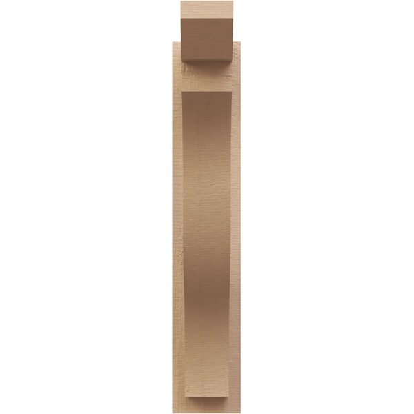 Ekena Millwork 5 1/2-in W x 18-in D x 30-in H Funston Slat Rough Cedar Woodgrain TimberThane Outlooker, Primed Tan - OUTUR055X18X30FST24RCPR