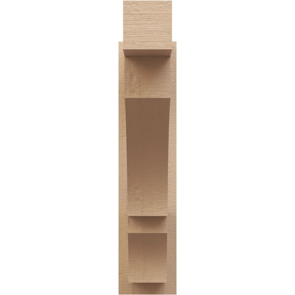 Ekena Millwork 5 1/2-in W x 20-in D x 24-in H Balboa Block Rough Cedar Woodgrain TimberThane Outlooker, Primed Tan - OUTUR055X20X24BOA44RCPR