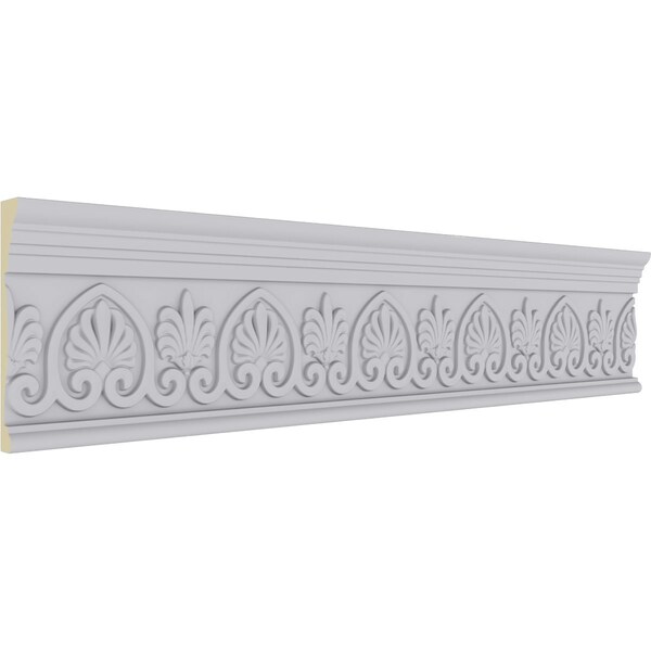 Ekena Millwork 7 3/4"H x 1 3/8"P x 94 1/2"L Emery Scrolled Palmelle Frieze - MLD07X01EM