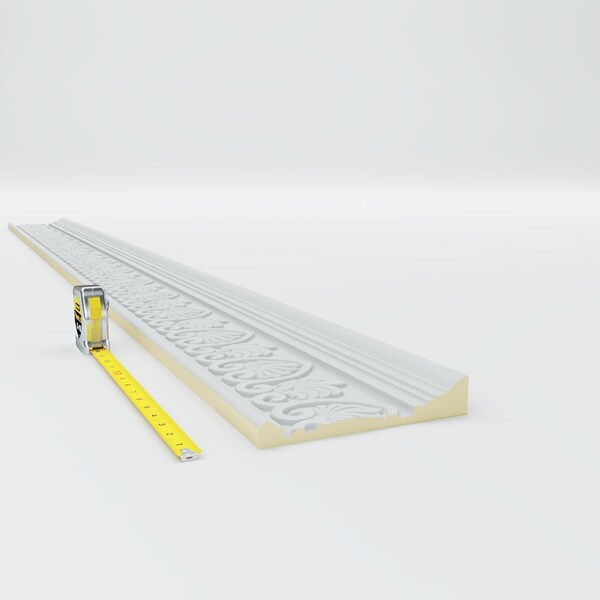 Ekena Millwork 7 3/4"H x 1 3/8"P x 94 1/2"L Emery Scrolled Palmelle Frieze - MLD07X01EM