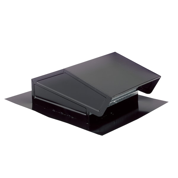 Almo Black Steel Roof Cap for Range Hoods and Ventilation Fans, 3-1/4x10in or 8in Round Duct - 634