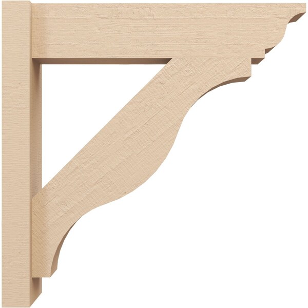 Ekena Millwork 6-in W x 22-in D x 22-in H Funston Trad Rough Cedar Woodgrain TimberThane Outlooker, Primed Tan - OUTUR060X22X22FST04RCPR