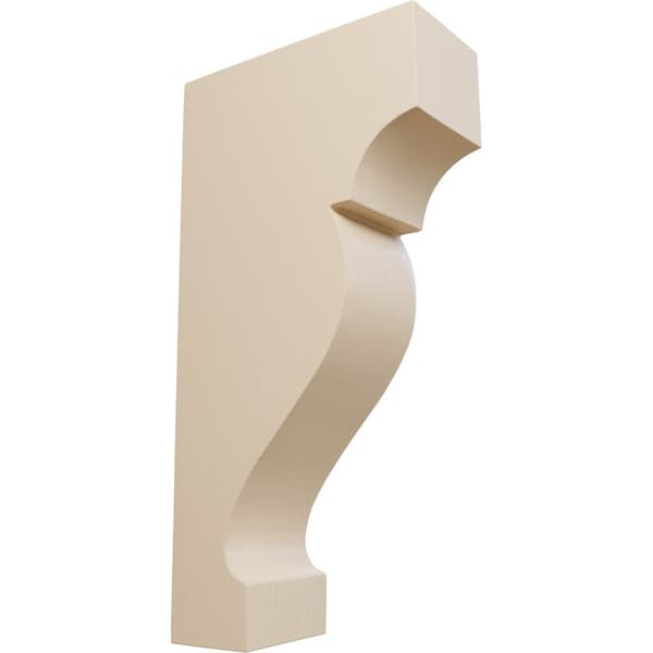 Ekena Millwork 1 3/4"W x 4"D x 8"H Medium Dearborn Wood Corbel, Alder - CORW02X08X04DRAL